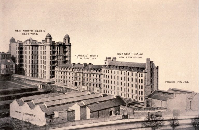 A picture of the Royal with the Walton building showing the plan for the Walton annex