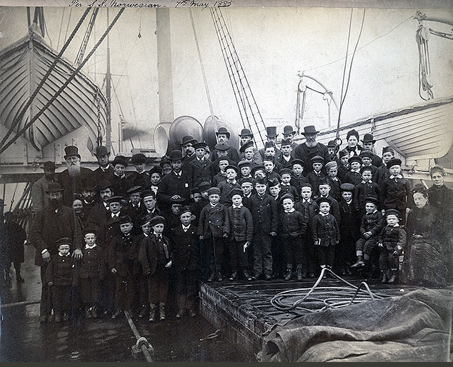 Quarriers children aboard SS Norwegisan